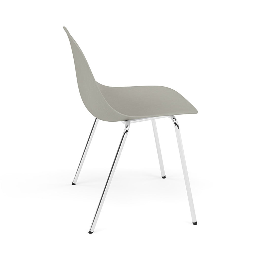 Fiber Side Chair: A-Base With Felt Glides + Grey