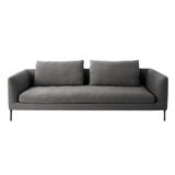 Delta 175 Sofa: Black Nickel