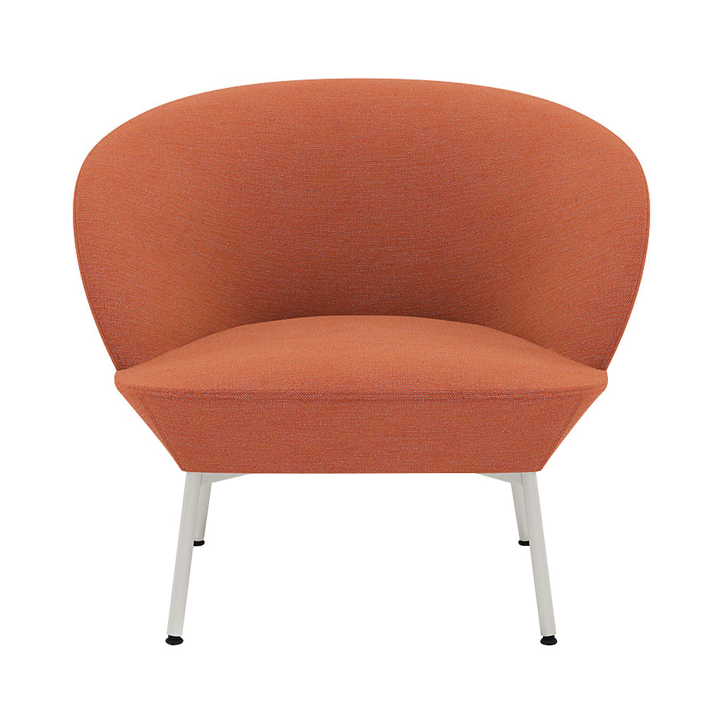 Oslo Lounge Chair: Tube Base + Grey