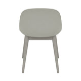 Fiber Side Chair: Wood Base + Recycled Shell + Grey