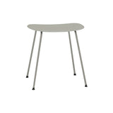 Fiber Stool: Tube Base + Grey + Grey