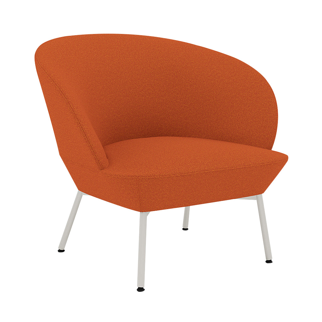 Oslo Lounge Chair: Tube Base + Grey