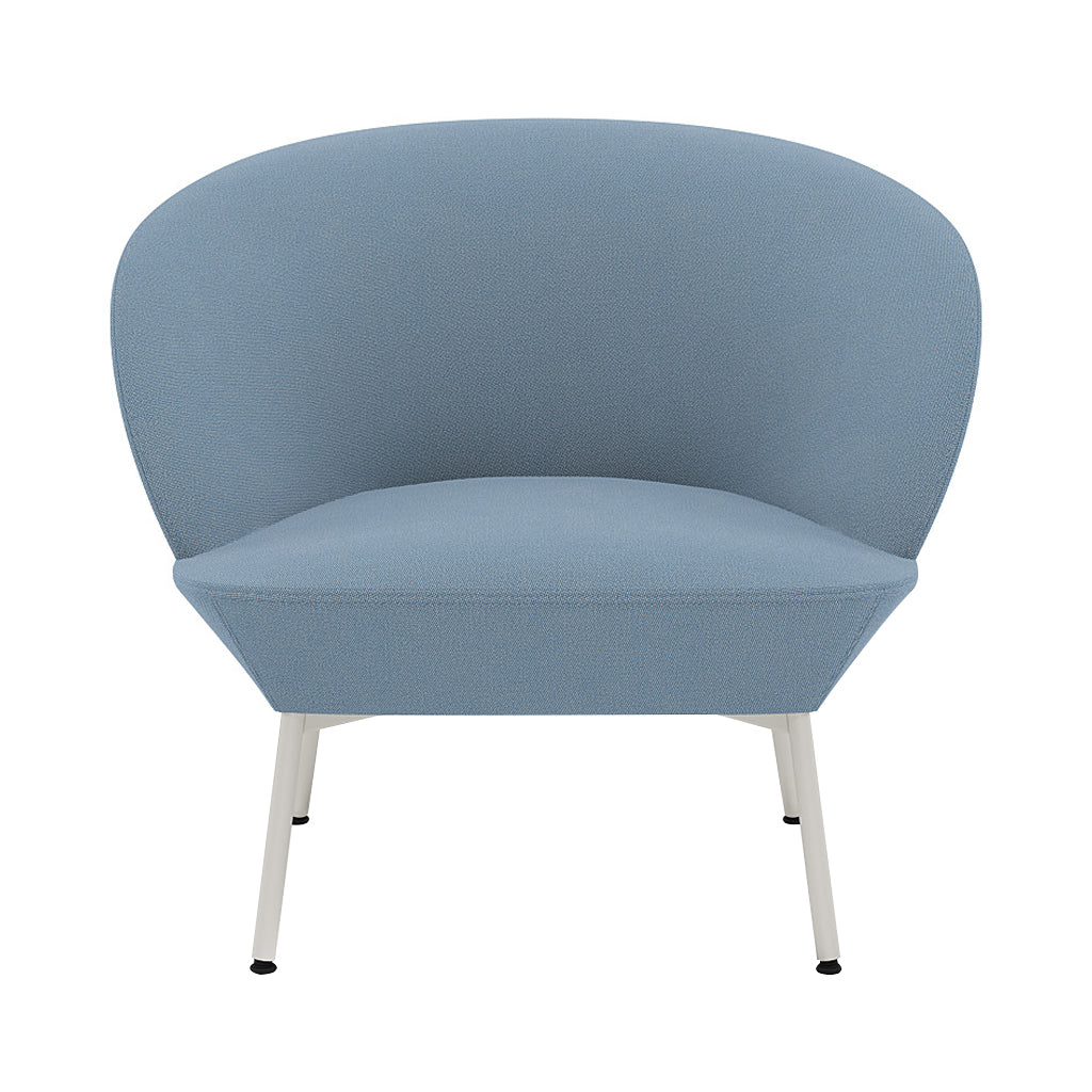 Oslo Lounge Chair: Tube Base + Grey