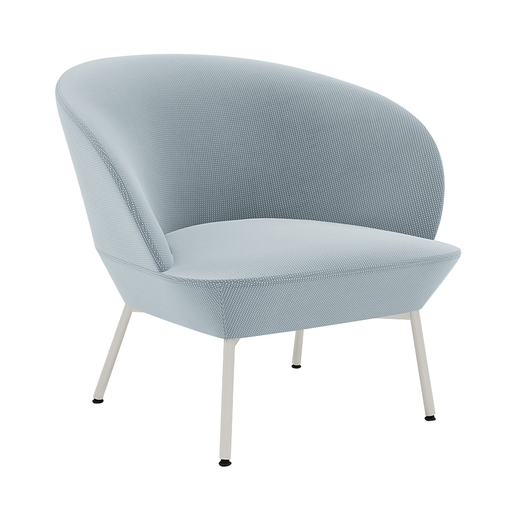 Oslo Lounge Chair: Tube Base + Grey