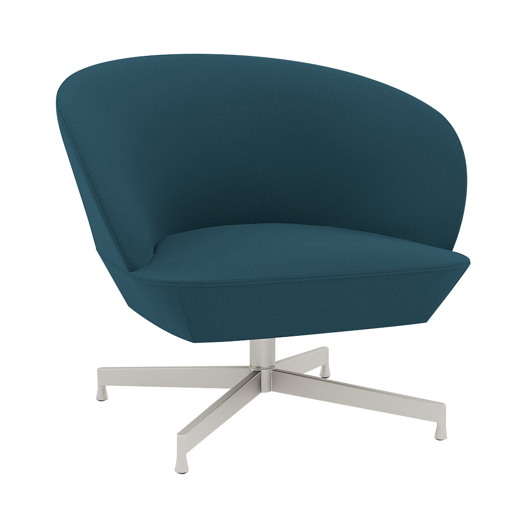 Oslo Lounge Chair: Swivel Base + Grey