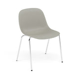 Fiber Side Chair: A-Base With Felt Glides + Grey