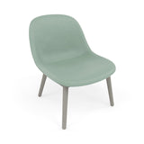 Fiber Lounge Chair: Wood Base + Upholstered + Grey