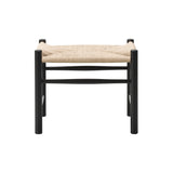 Wegner J16 Stool: Black Lacquered Oak + Natural