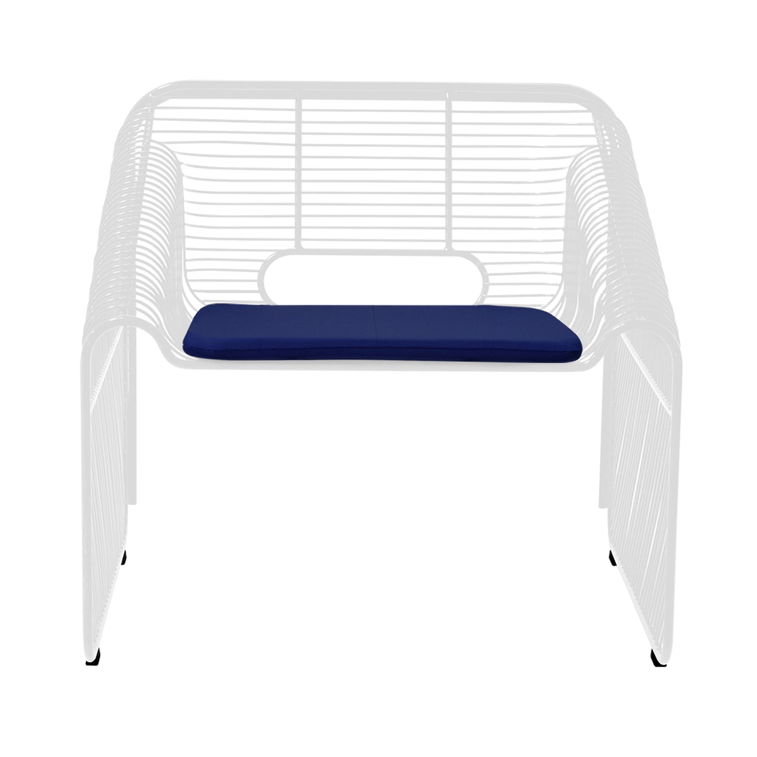 Hot Seat Lounge: White + Navy Seat Pad