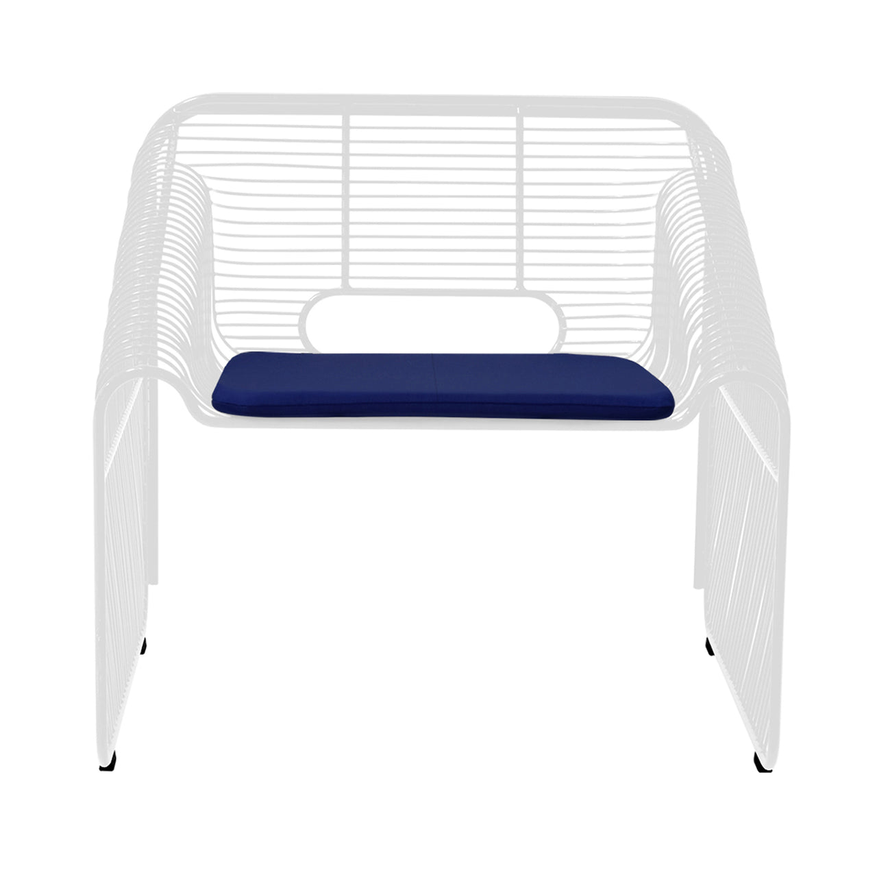 Hot Seat Lounge: White + Navy Seat Pad