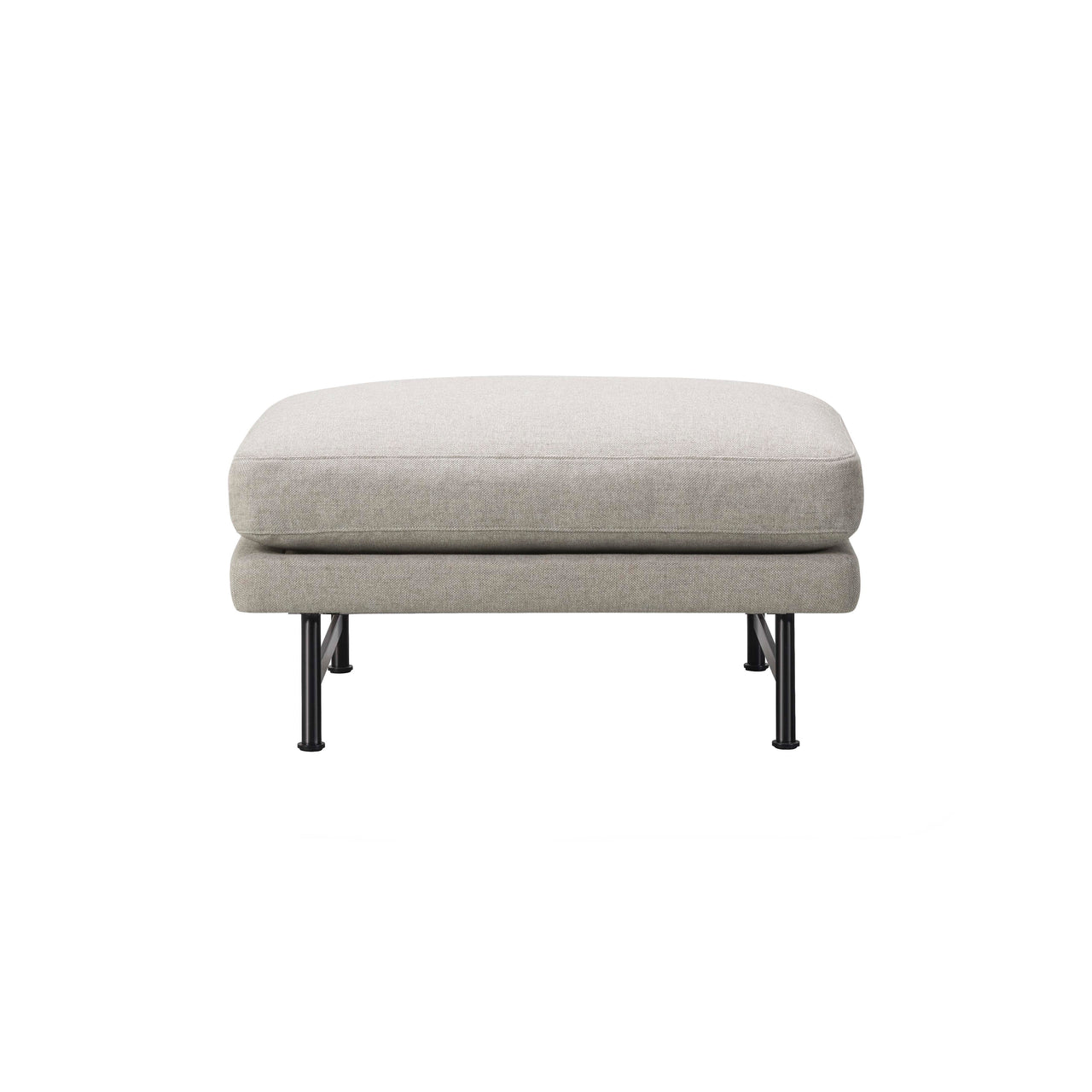Calmo Ottoman: Metal Base + Black