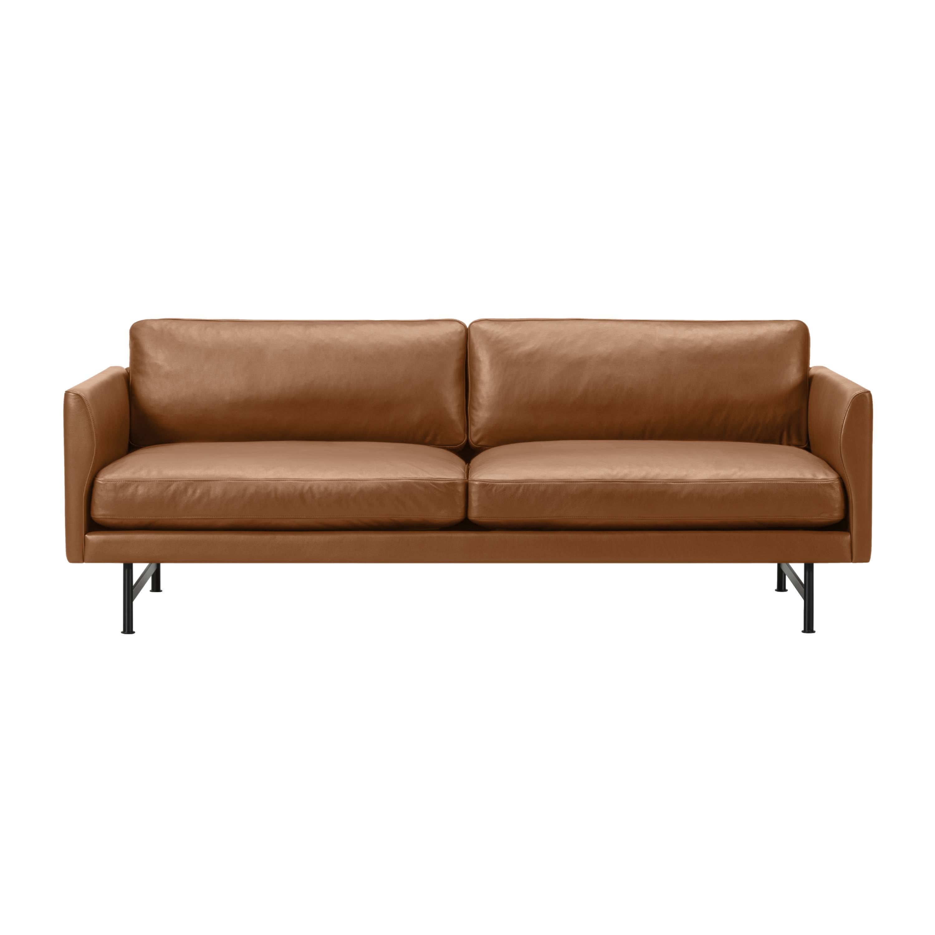 Calmo 2 Seater Sofa: Metal Base + Large - 78.7