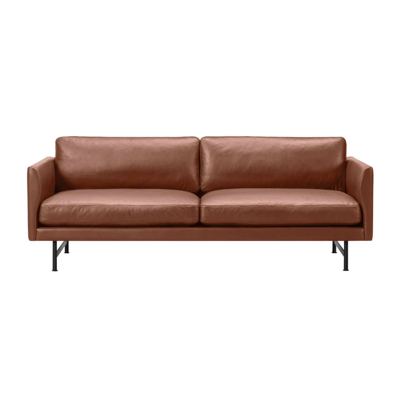 Calmo 2 Seater Sofa: Metal Base + Large - 78.7