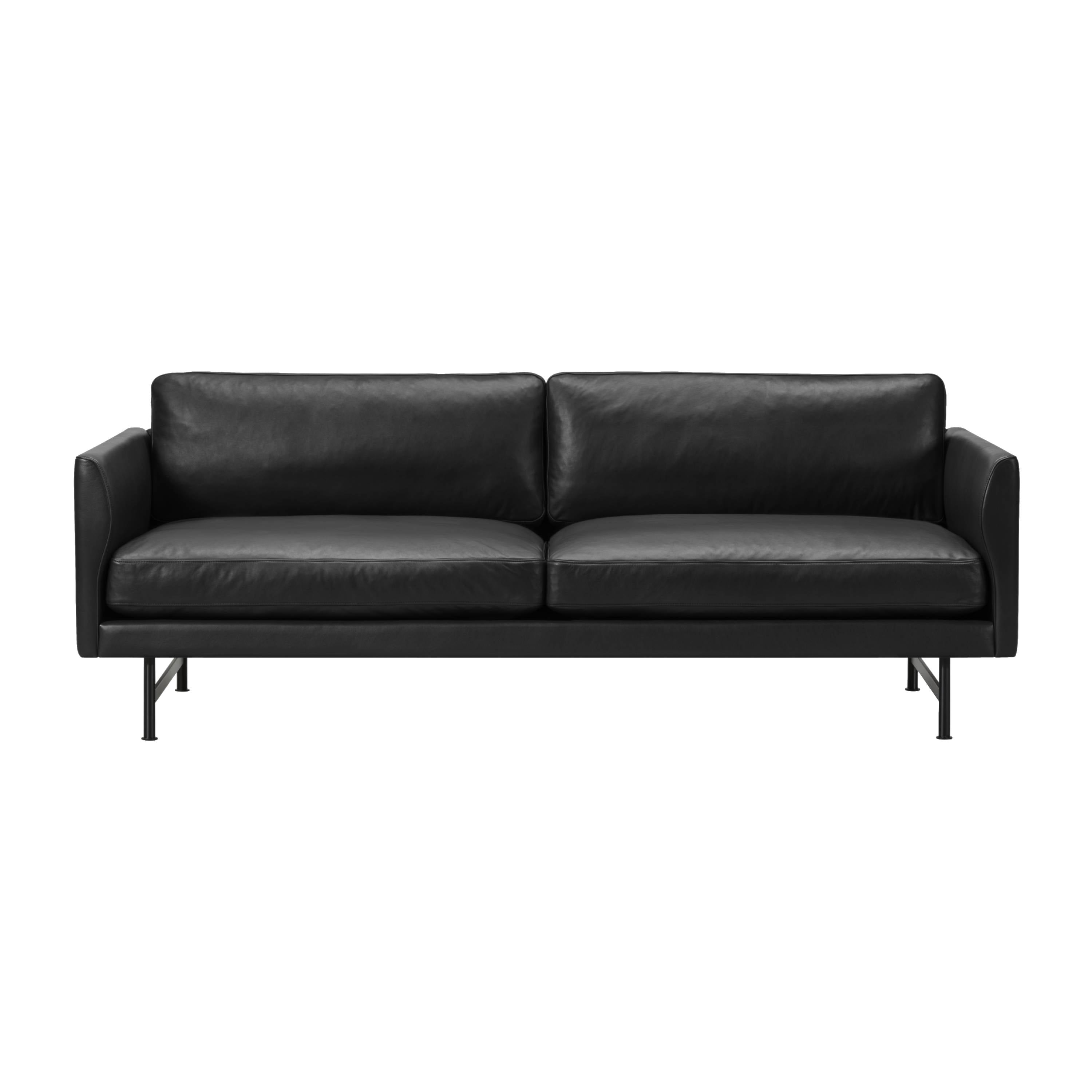 Calmo 2 Seater Sofa: Metal Base + Large - 78.7