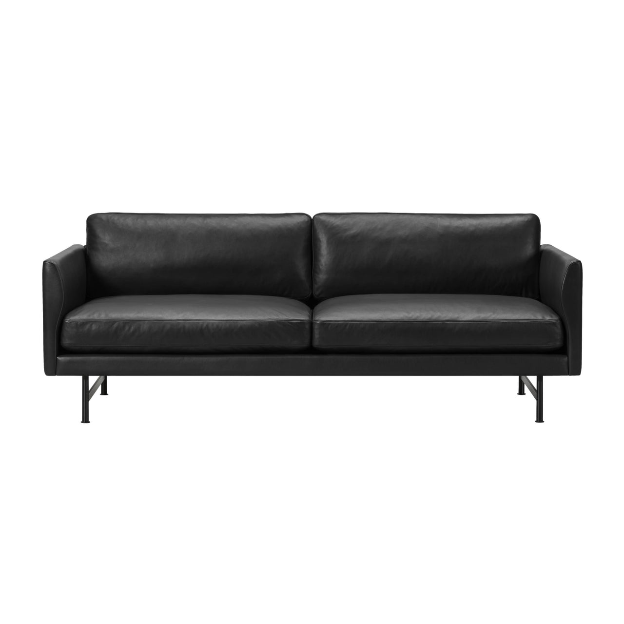 Calmo 2 Seater Sofa: Metal Base + Large - 78.7
