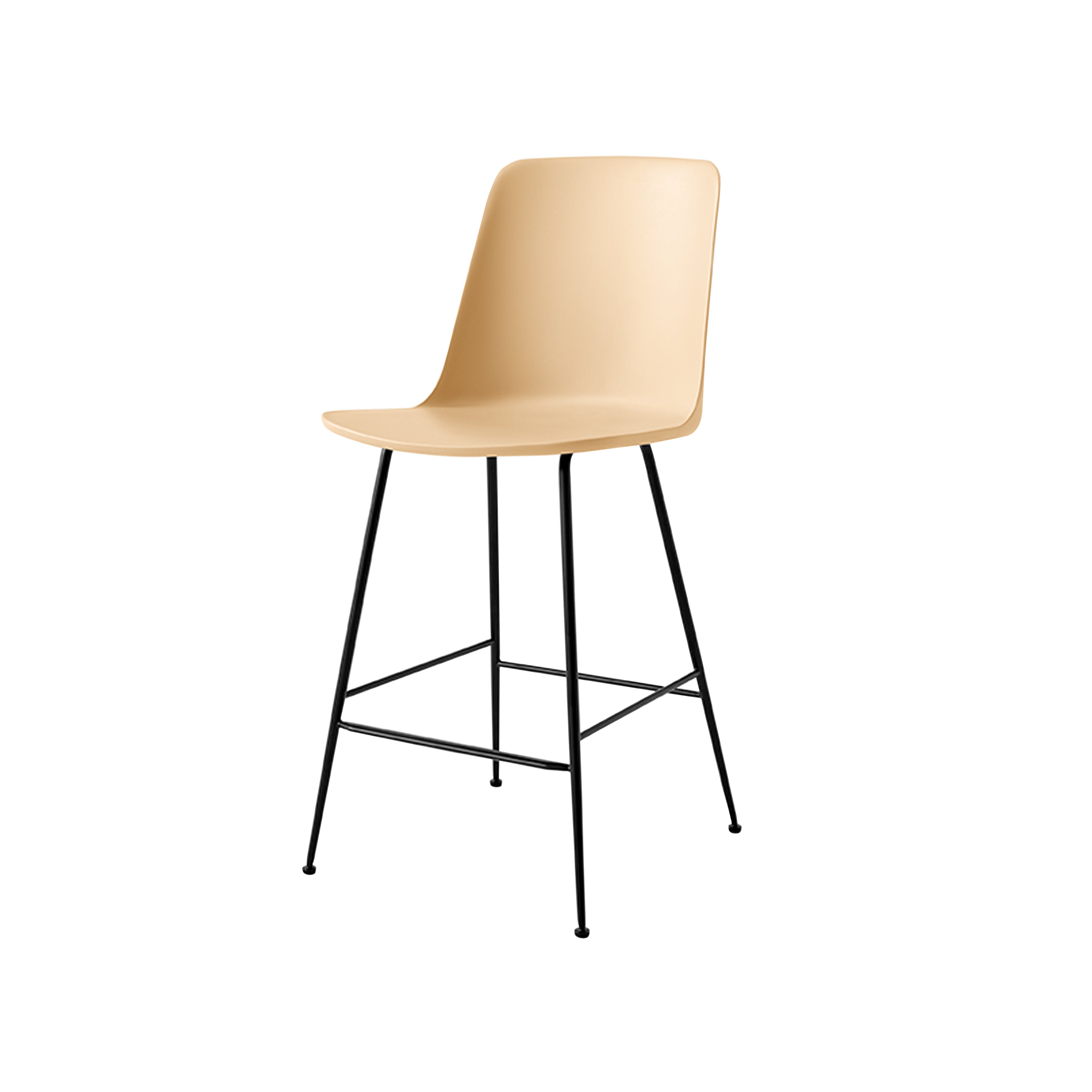 Rely Bar + Counter Highback Chair: HW91 + HW96 + Counter (HW91) + Beige Sand + Black