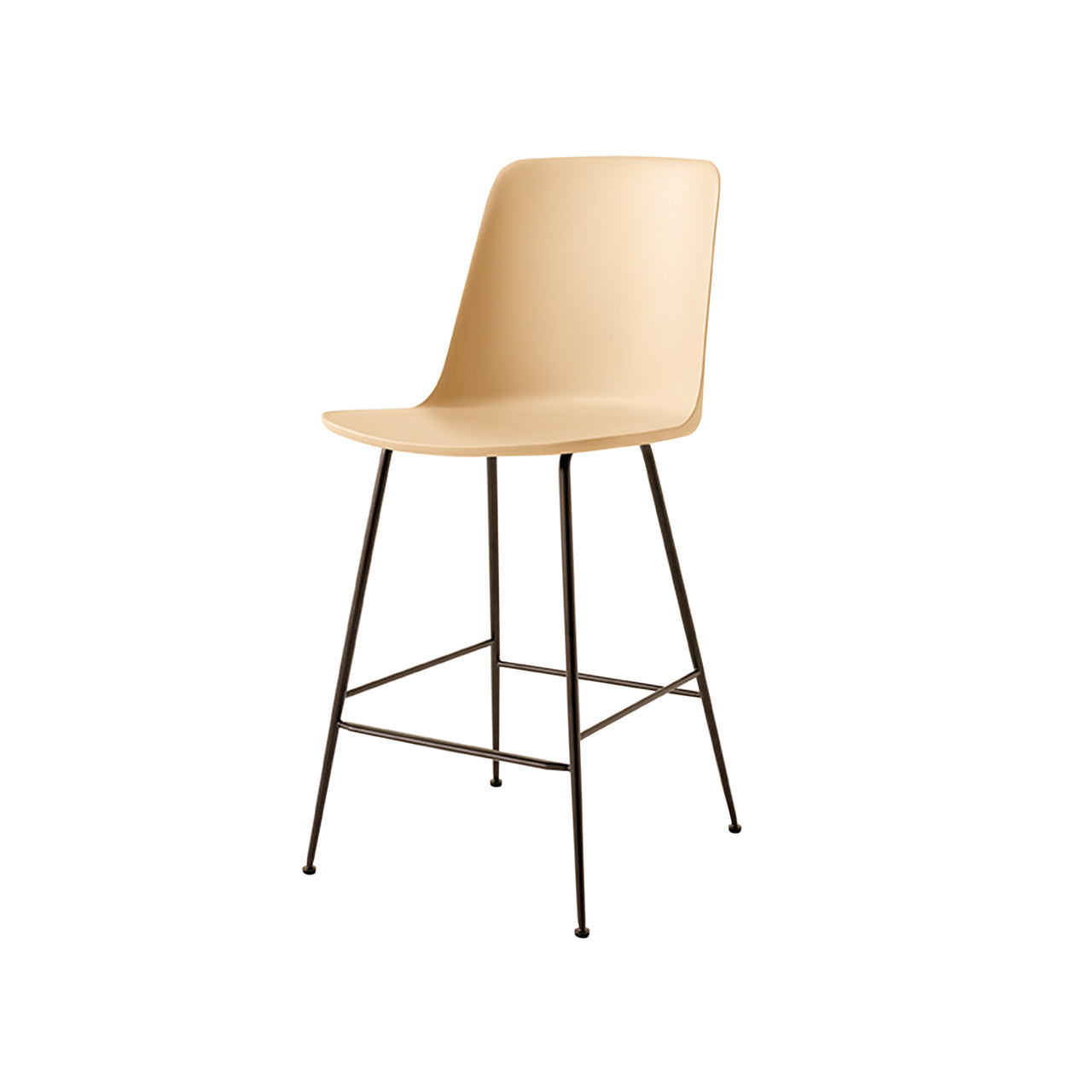 Rely Bar + Counter Highback Chair: HW96 + HW91 + Counter (HW91) + Beige Sand + Bronzed