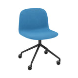 Visu Wide Chair: Swivel Base with Castors + Upholstered