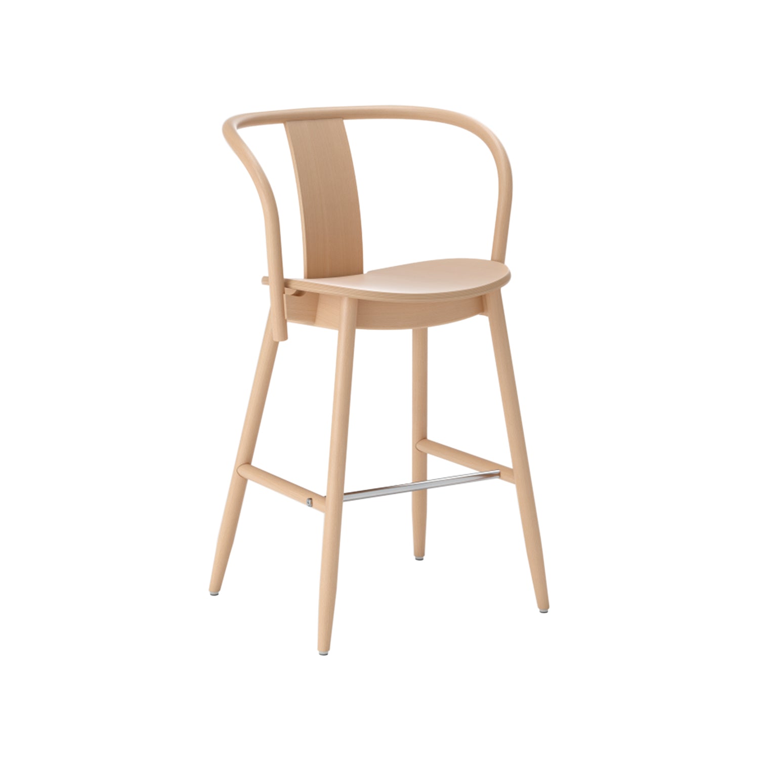 Icha Bar + Counter Chair: Counter + Natural Beech