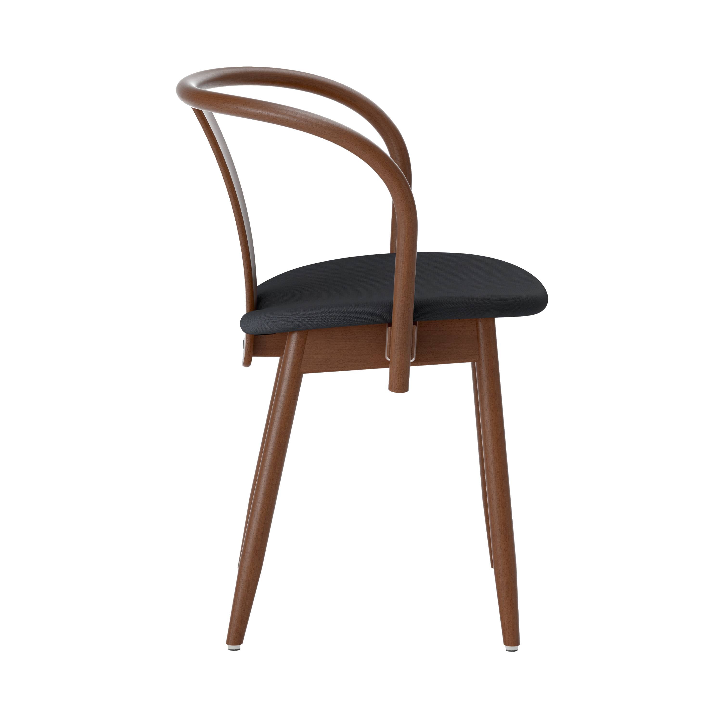 Icha Chair: Upholstered + Walnut Stained Beech