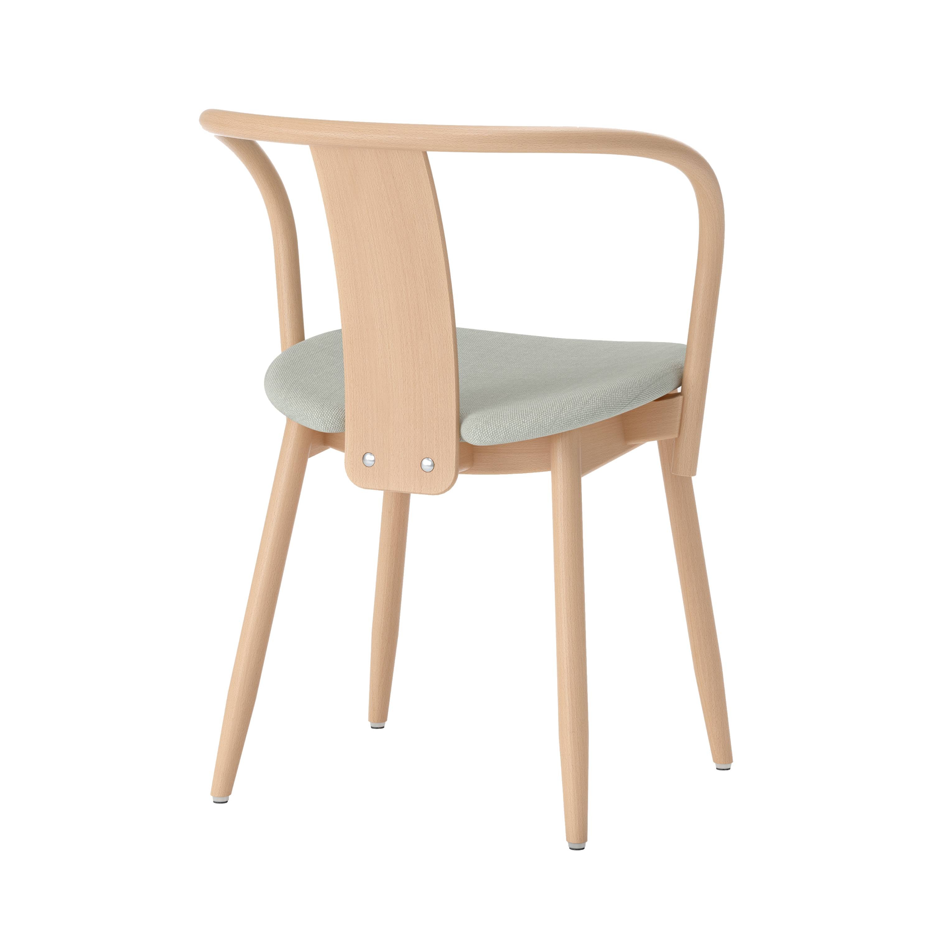 Icha Chair: Upholstered + Natural Beech