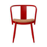 Icha Chair: Upholstered + Red Lacquered Beech