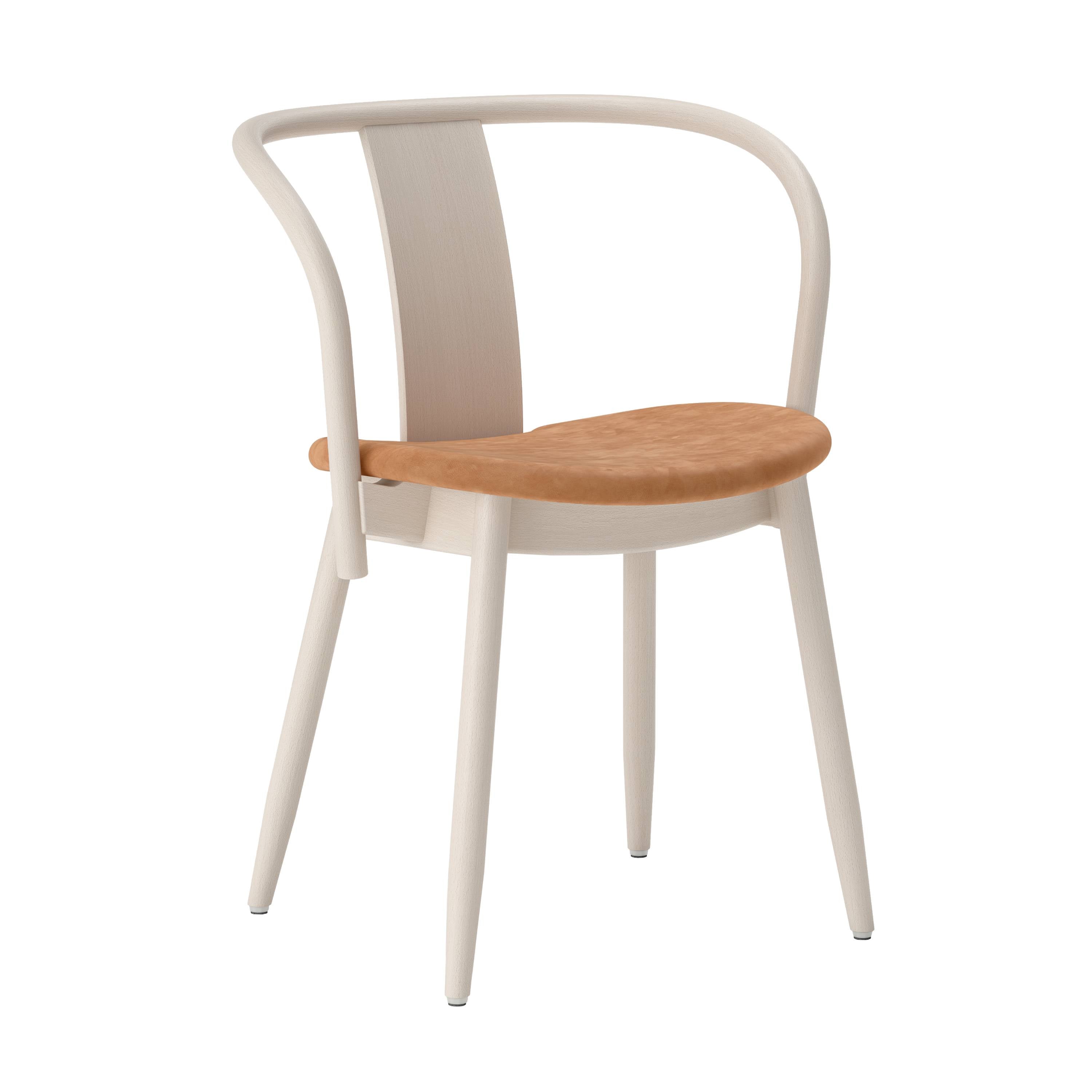 Icha Chair: Upholstered + White Oiled Beech