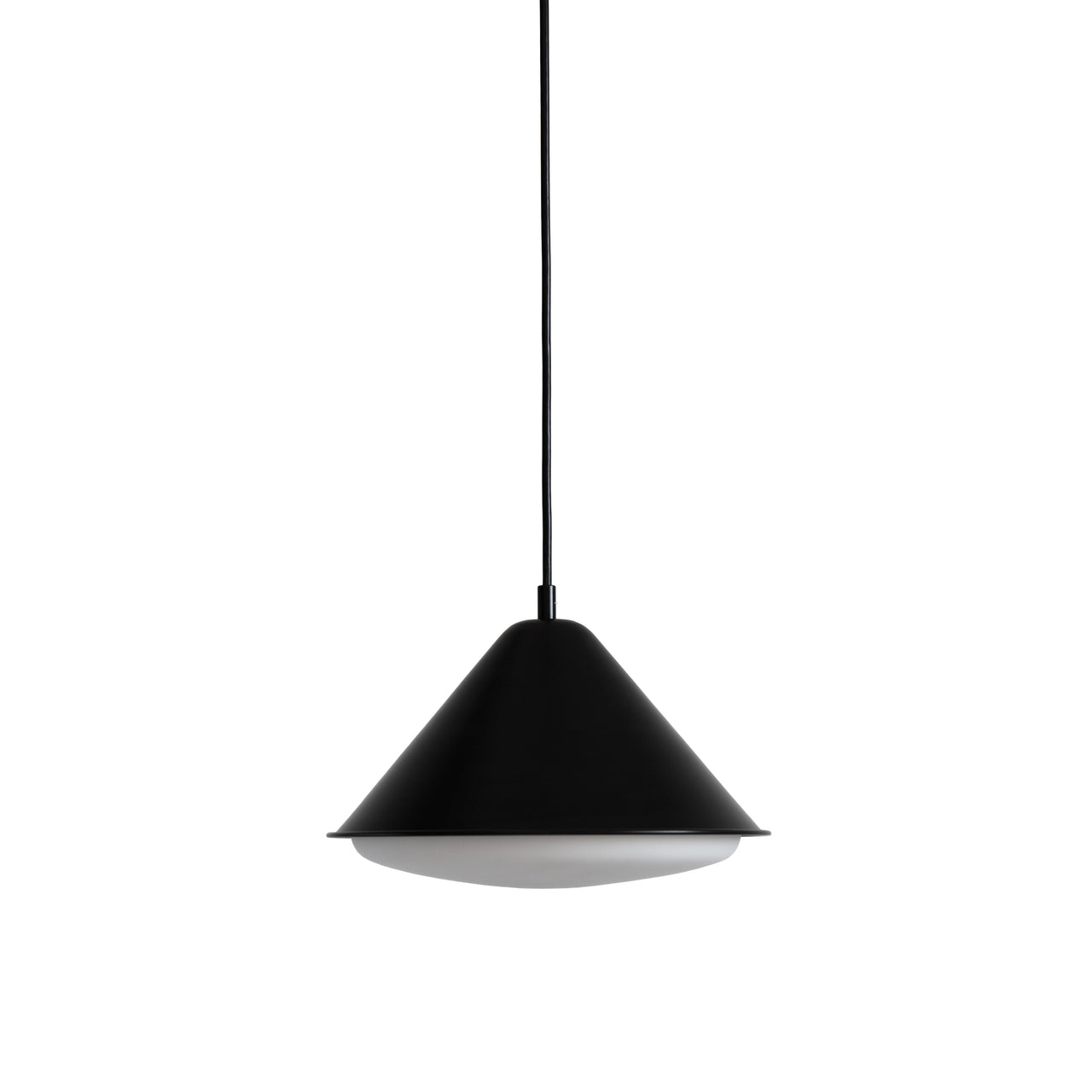 Eave Triangle Pendant: Black + Black