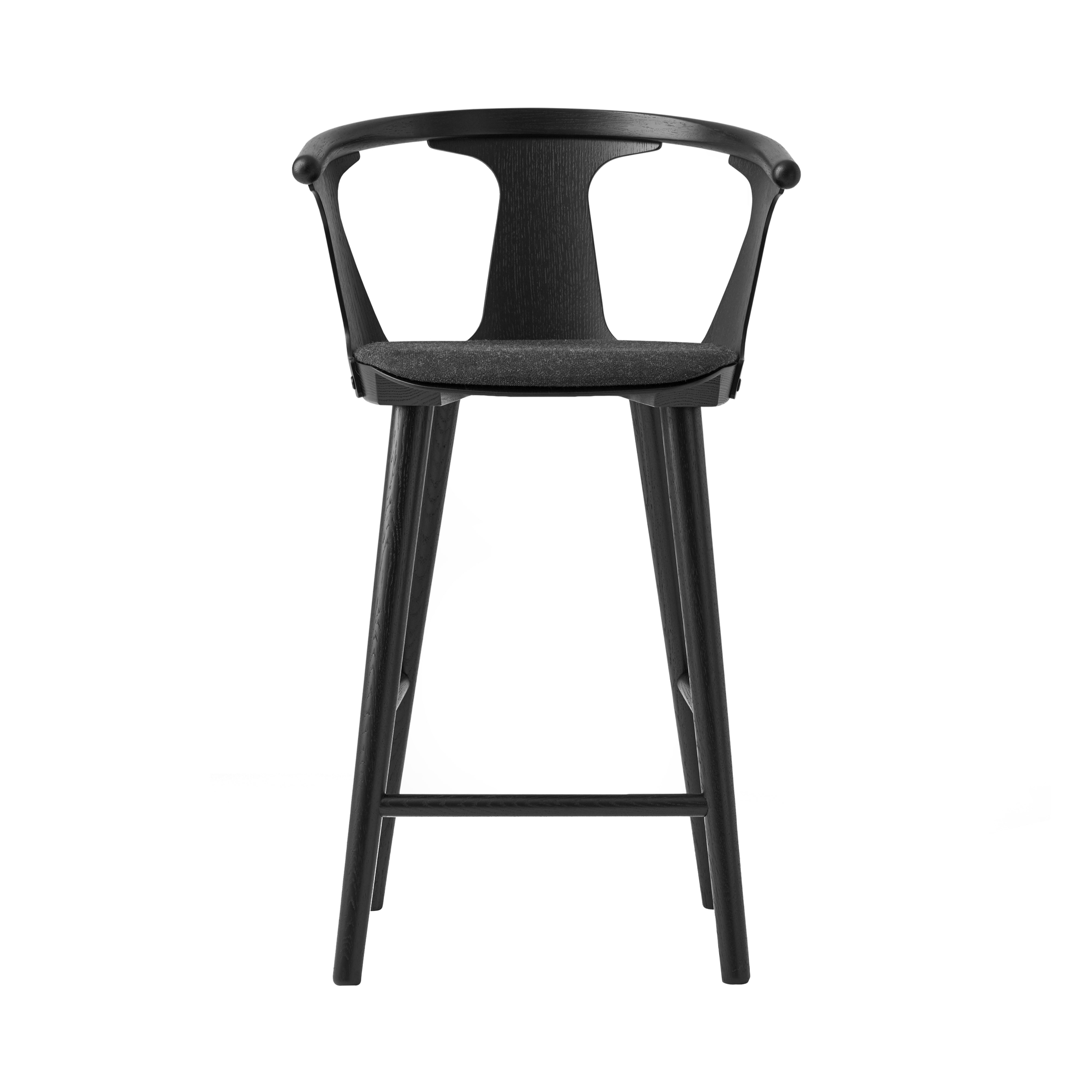 In Between Bar (SK10) + Counter Chair (SK8): Upholstered +  Bar + Black Lacquered Oak