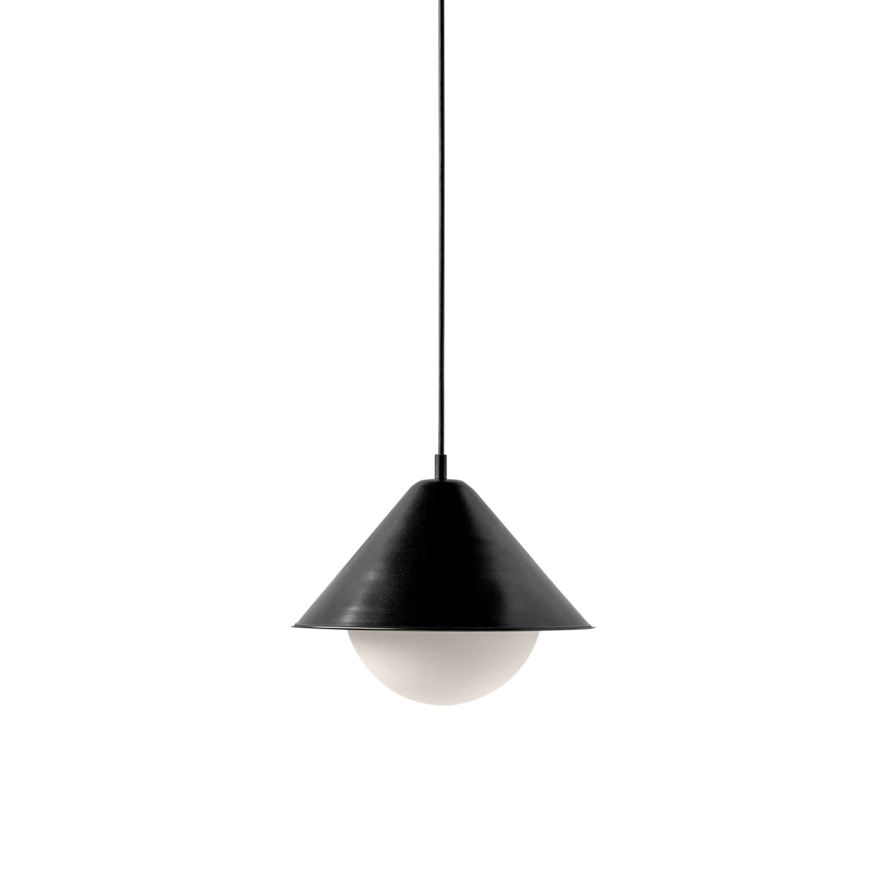 Eave Orb Pendant: Black + Black