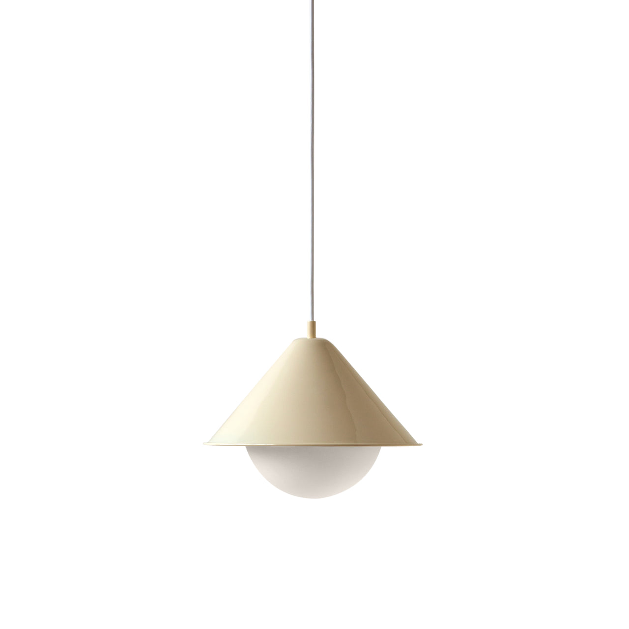 Eave Orb Pendant: Bone + White