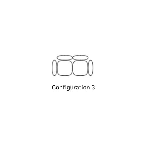 Isole Modular Sofa: NN1A-NN1G + Configuration 3