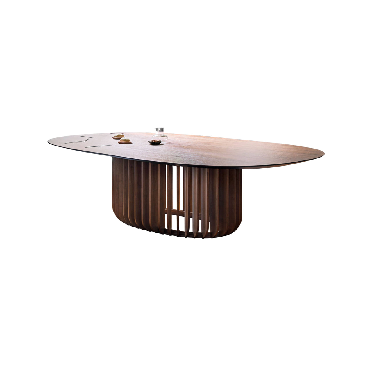 Juice Rectangular Table: Large + Canaletto Walnut + Canaletto Walnut