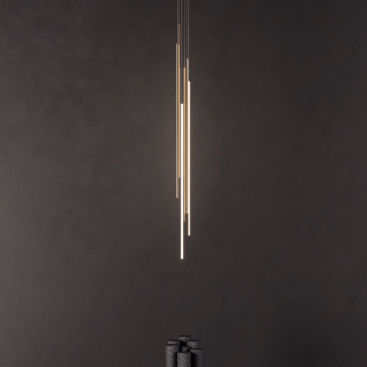 Thin Vertical Suspension Light: Large