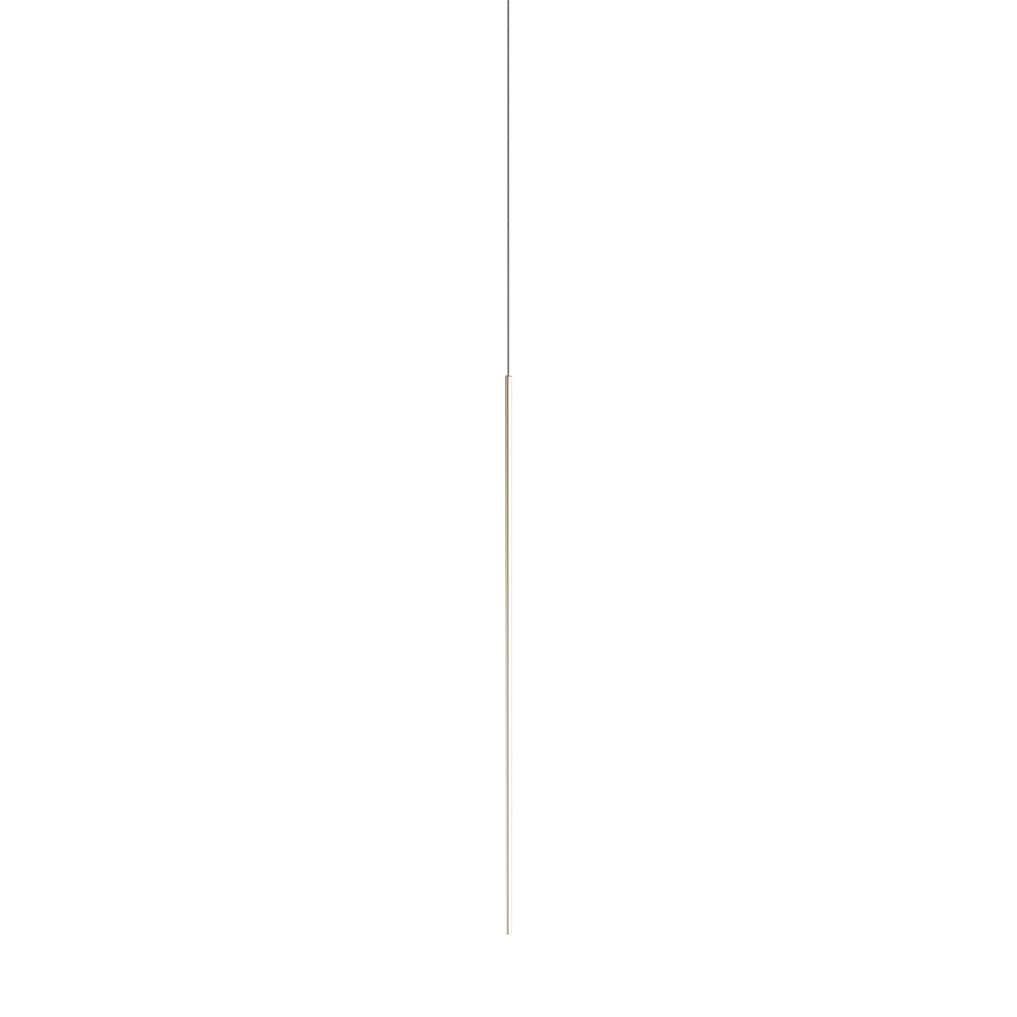 Thin Vertical Suspension Light: Large + 1 Segment + Satin Brass