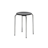 Kevi 2051 Stool: Black Lazure + Polished Chrome