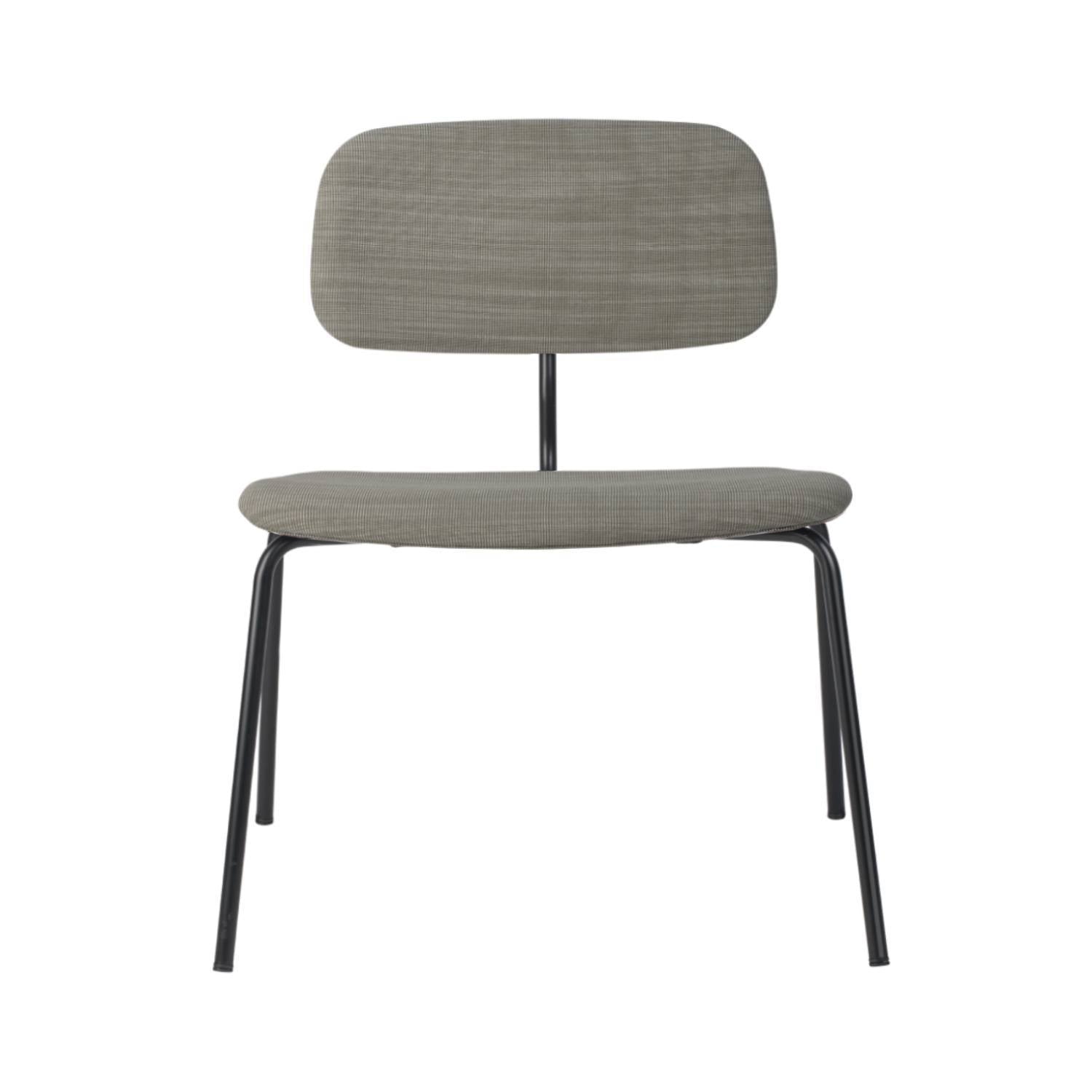 Kevi 2063 Lounge Chair: Fully Upholstered + Powder Coated Black