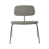 Kevi 2063 Lounge Chair: Fully Upholstered + Polished Chrome