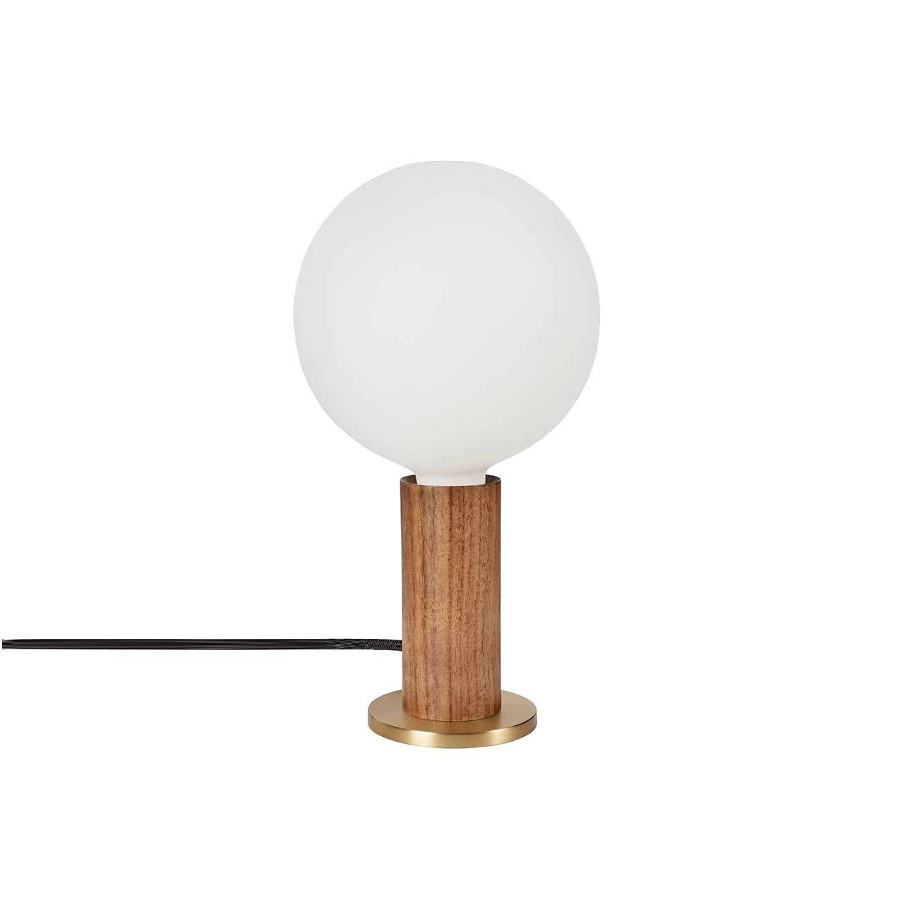 Knuckle Table Lamp: Walnut + Sphere IV