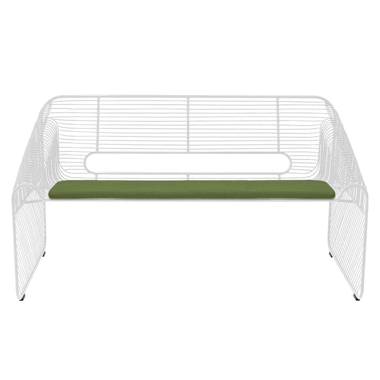 Love Seat: White + With Palm Seat Pad