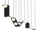 Laurent 16 Suspension Lamp: Black + Black