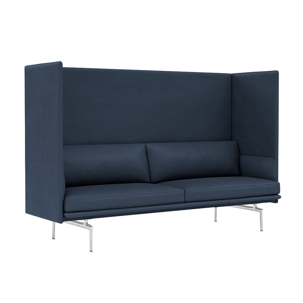 Outline Highback 3-Seater Sofa: High + Polished Aluminum