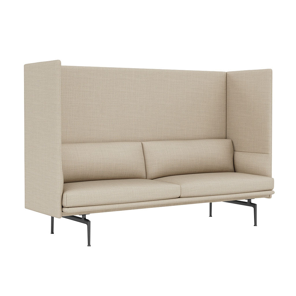 Outline Highback 3-Seater Sofa: High + Black