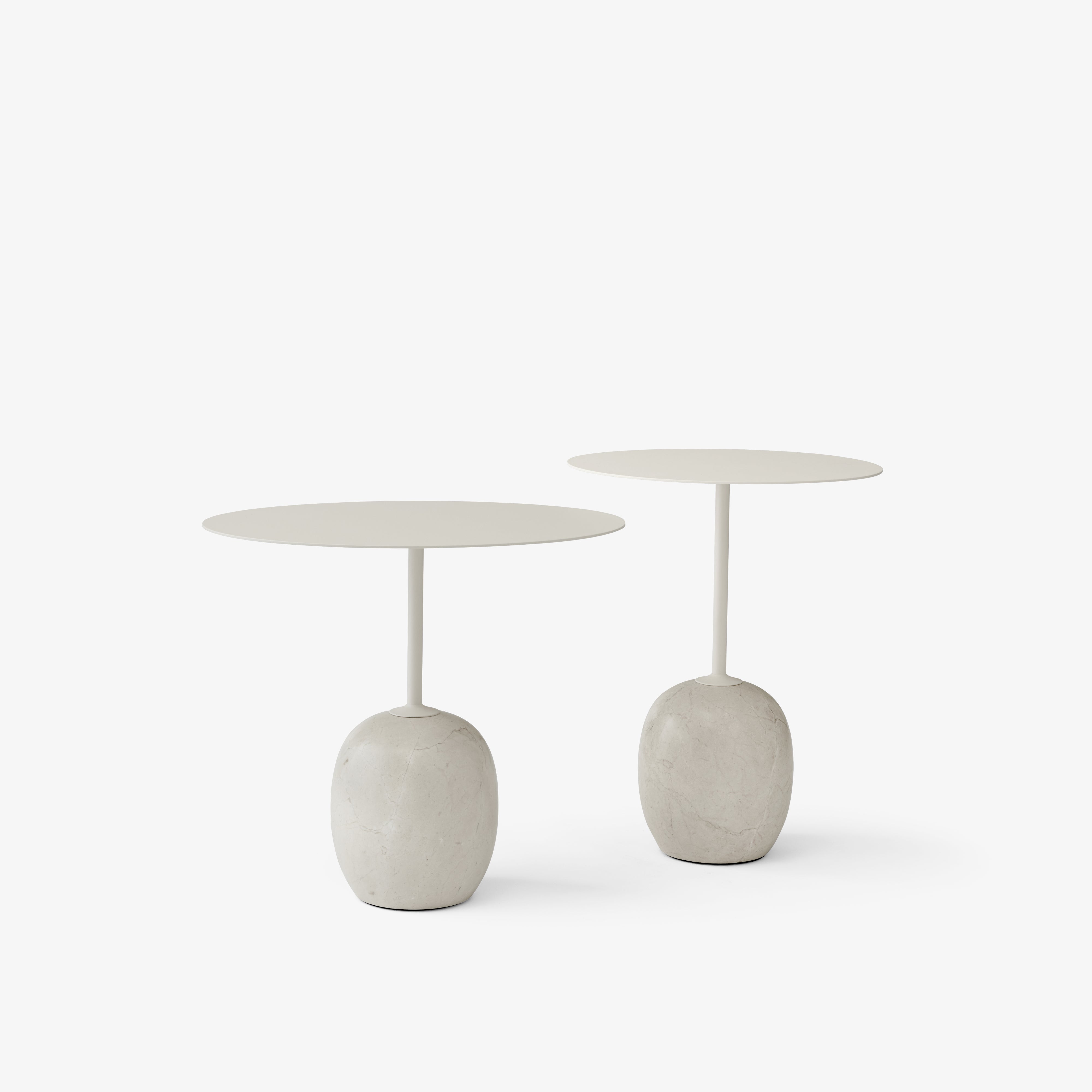 Lato Table LN9: Ivory White + Crema Diva Marble