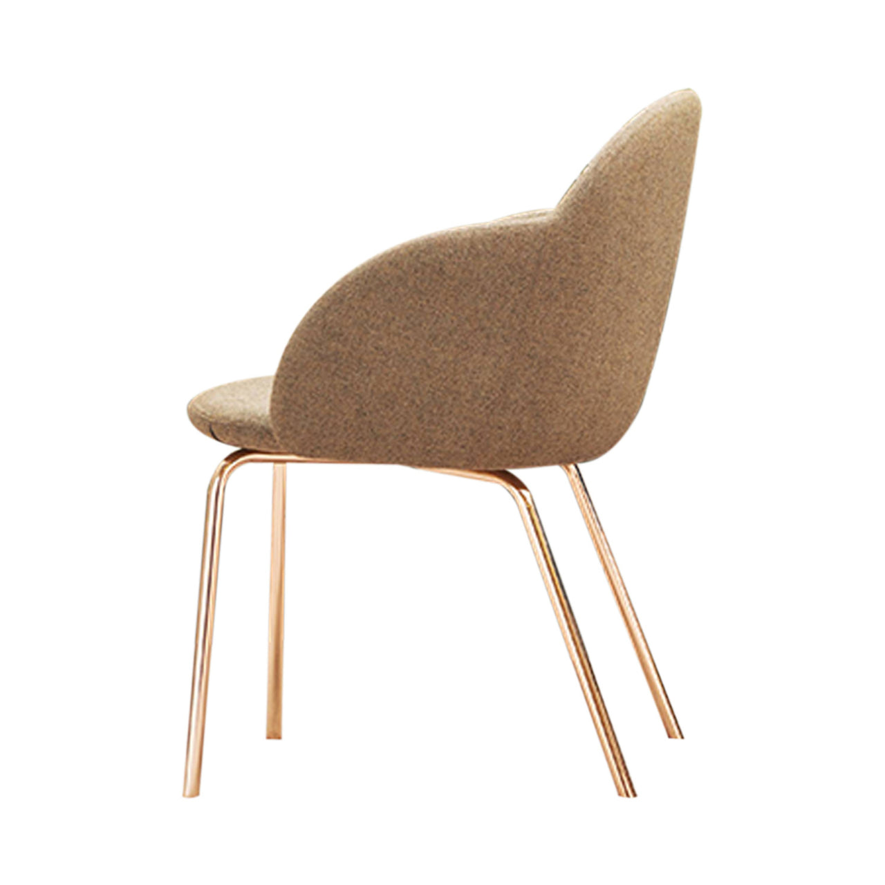 Iola Armchair: Metal Base + Copper