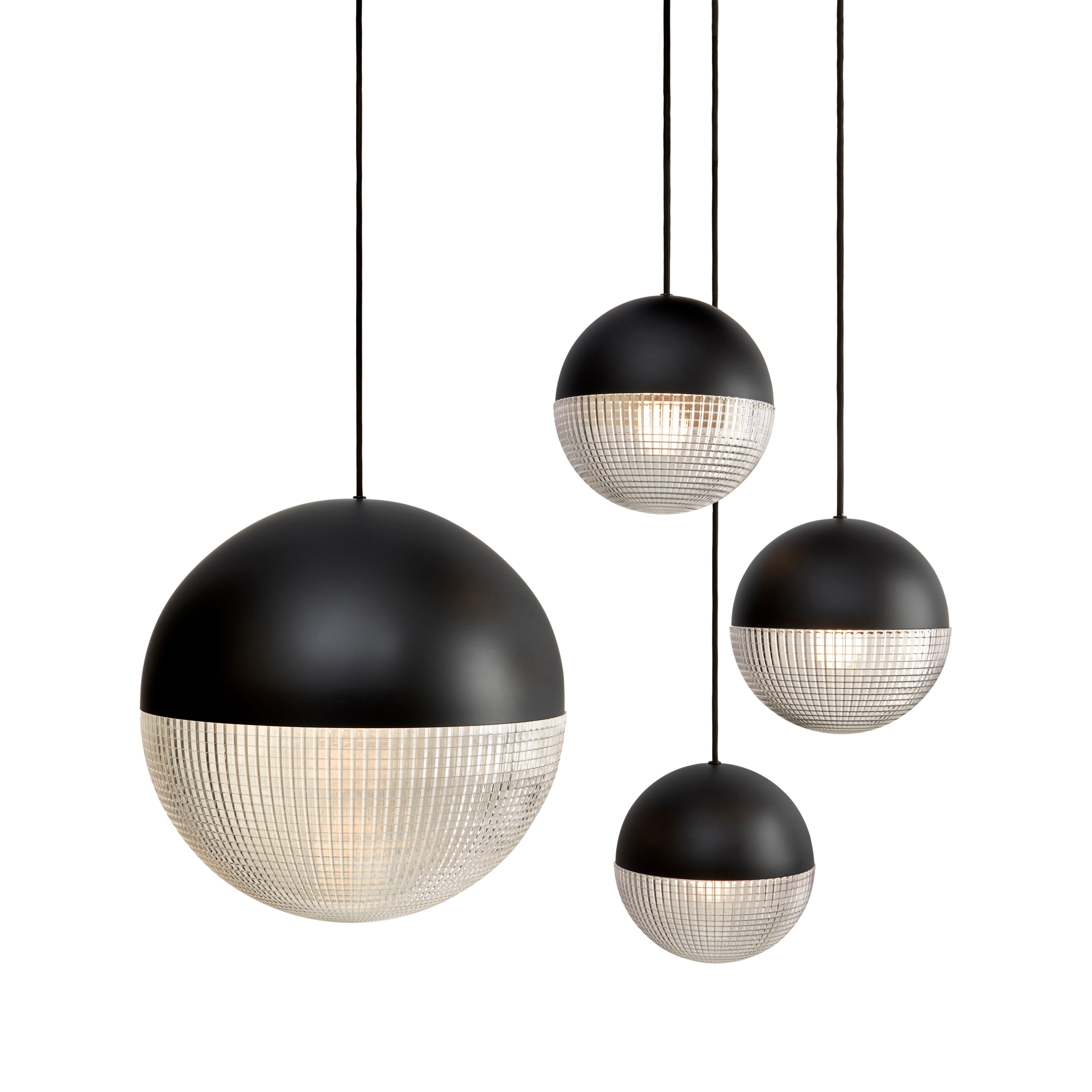 Little Lens Flair Chandelier: Matte Black