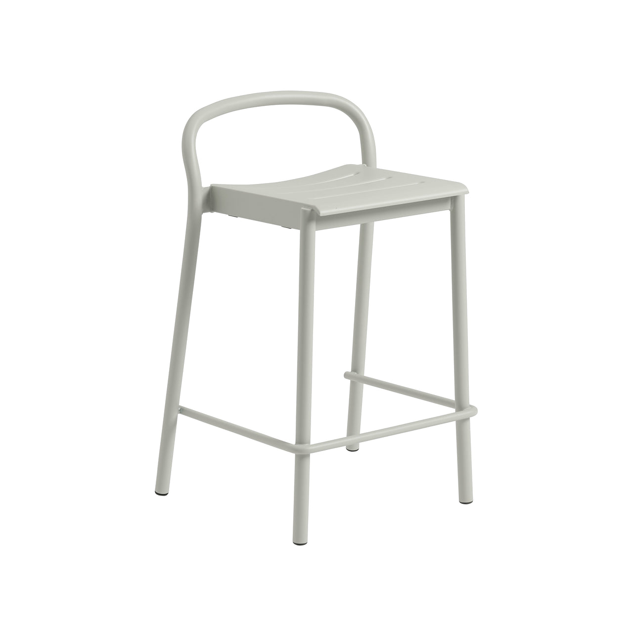 Linear Steel Bar + Counter Stool: Counter + Grey