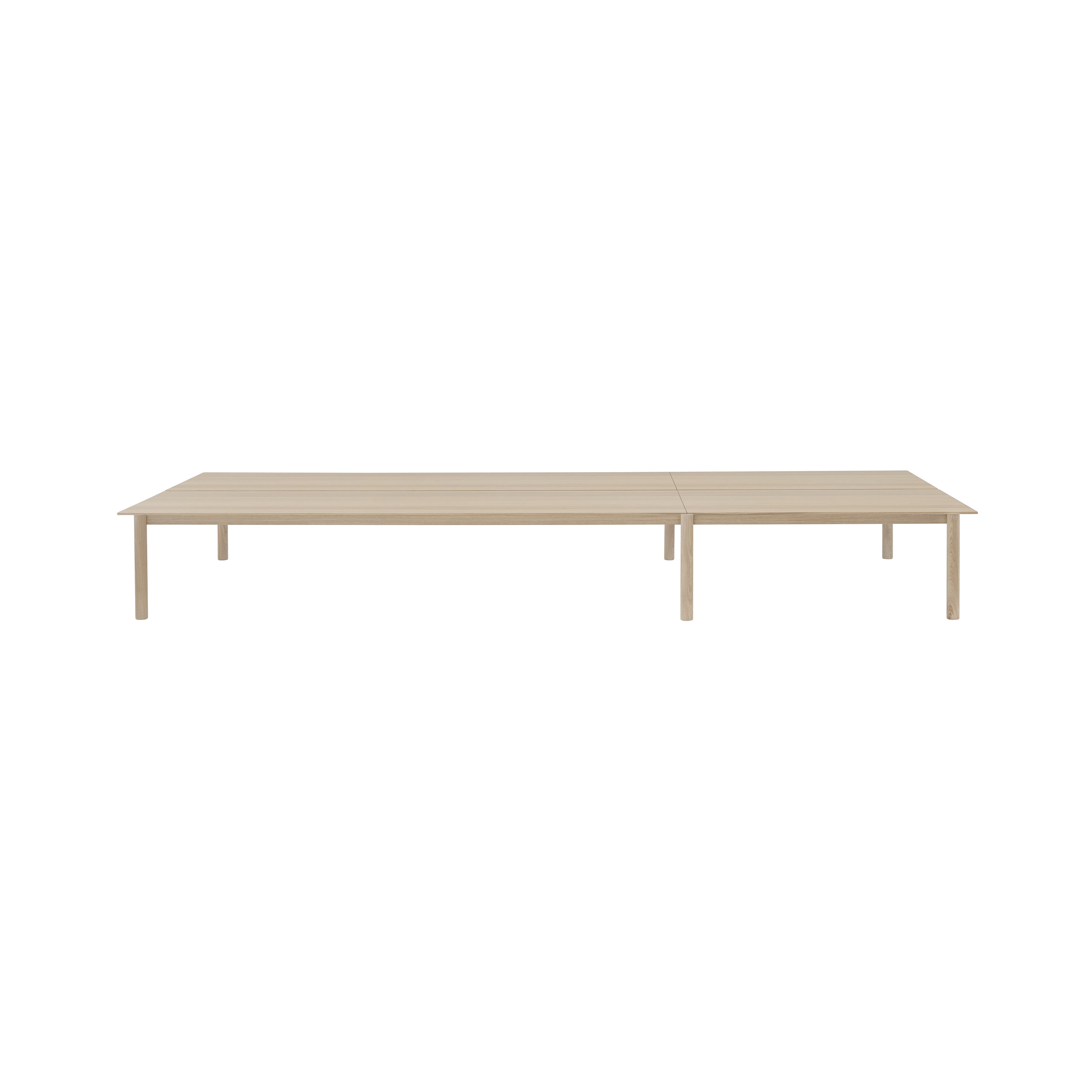 Linear System Modular Table: Oak Veneer + Oak + Configuration 1