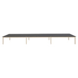 Linear System Modular Table: Black Nanolaminate + Black ABS + Oak + Configuration 3