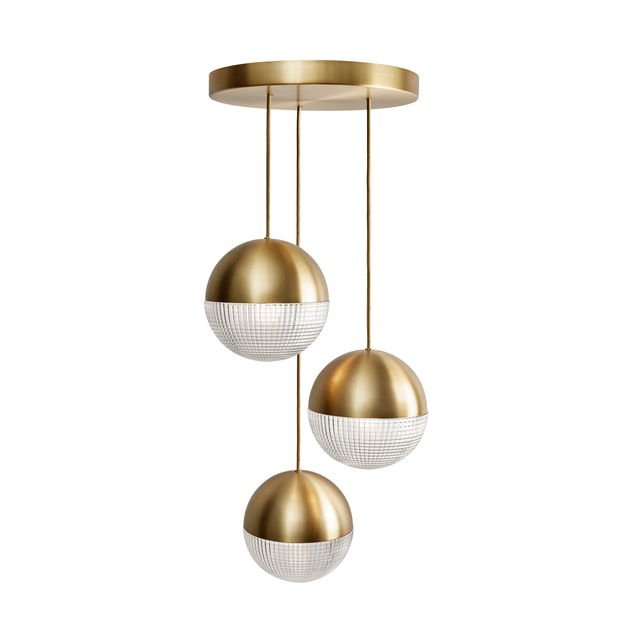 Little Lens Flair Chandelier: Brushed Brass